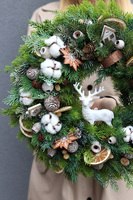 Zimowa Pora, świąteczny wianek na drzwi