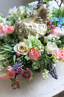 stroik wielkanocny ze złotą kurą, Wiosna w Domu