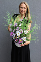 kompozycja z traw i kwiatów, Laos Letnia Łąka, wys.64cm