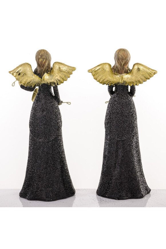 Christmas in Black, figurka anioła z girlandą