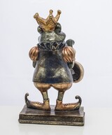 Żaba Król, figurka z zegarkiem, wym.25.5x15.5x10.5cm 