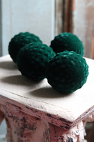 Królewskie Welurowe, bombki choinkowe, zielone, śr.8cm, kpl.4szt