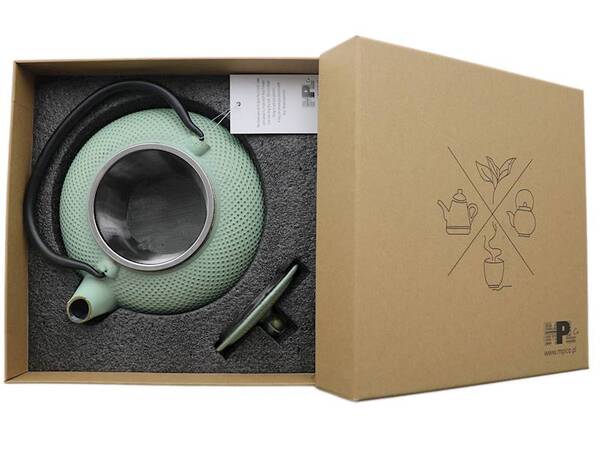 Awaji, żeliwny imbryk do herbaty, miętowy, poj.1.5l 