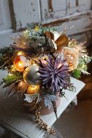 Winter Glam, welurowy flowerbox bożonarodzeniowy LED