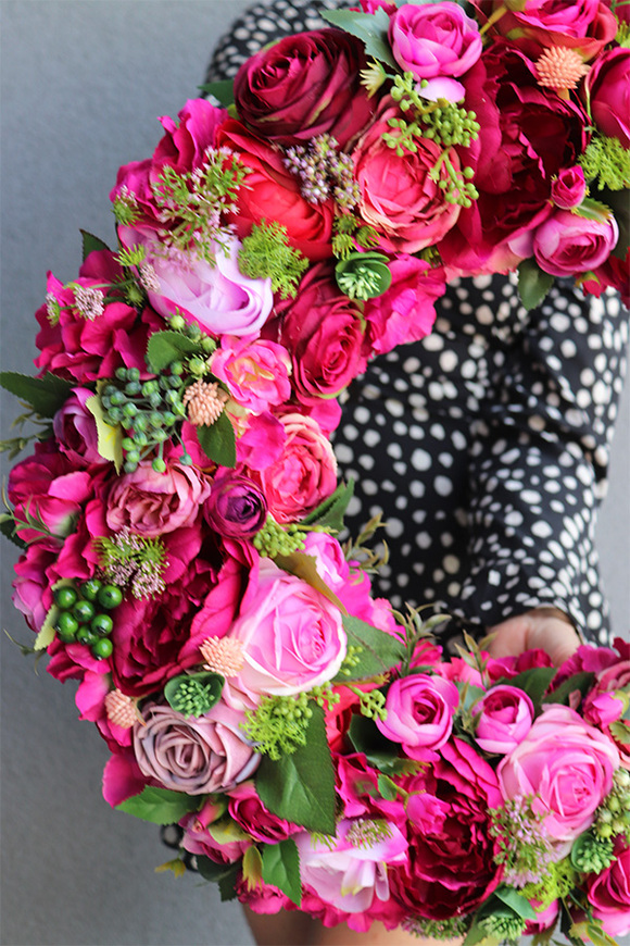 Gefra Fuksja, wianek dekoracyjny, śr.53cm 