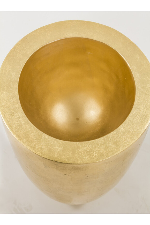 bardzo efektowny złoty wazon / osłonka, Atena Simple B, wym. 35x35x64cm
