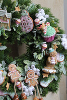 Sweet Christmas, pastelowy wianek świąteczny