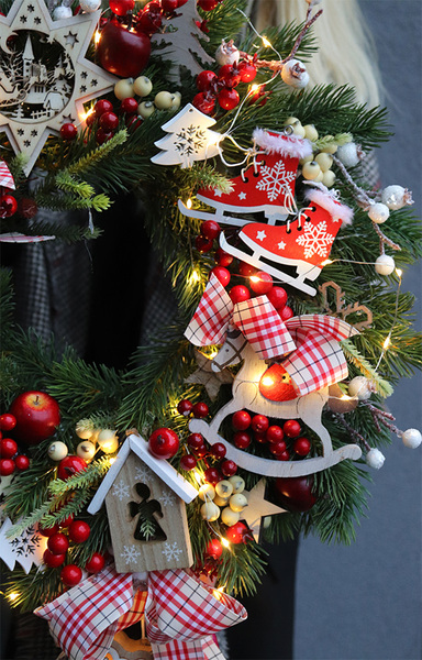 wianek świąteczny Christmas with Tendom LED