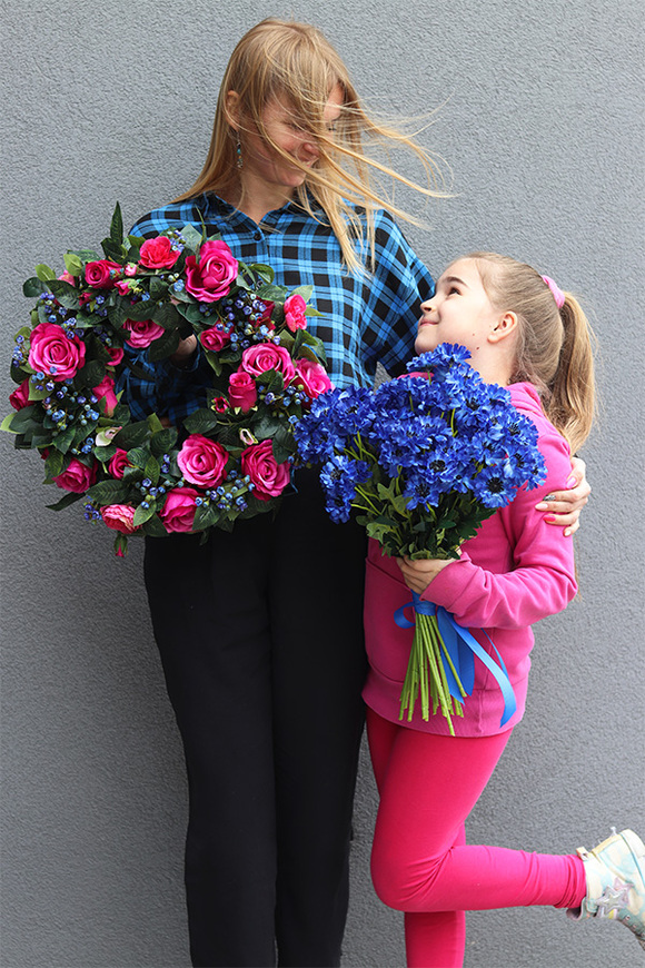 Chabry, bukiet kwiatów do wazonu