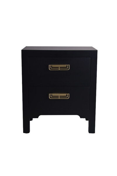 Tribeca, komoda z dwiema szufladami, czarna