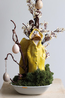 Hipster, wiosenna kompozycja z kaczką