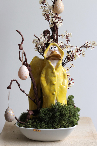 Hipster, wiosenna kompozycja z kaczką