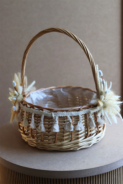 Wanda, dwustronnie dekorowany koszyczek wielkanocny