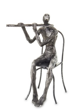 figurka srebrna Muzyk, wym. 20x14x13cm