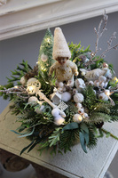 Ferie Świąteczne 2 LED, świąteczny stroik