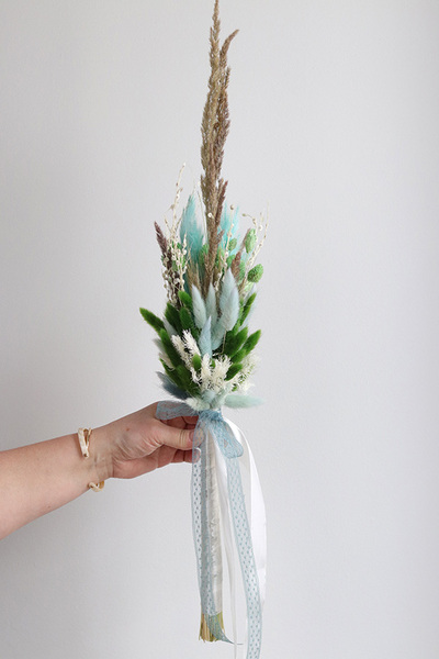 Tradycja z Klasą, komplet dekoracji wielkanocnych. koszyczek & palemka, wys.30/60cm 