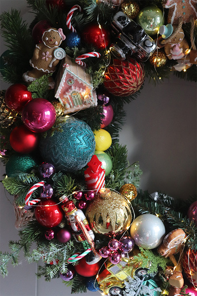 Funky Christmas, świąteczny wianek dekoracyjny