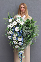 Blue Heart, wiązanka nagrobna w kształcie serca