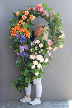 Bella Słodko-Słona, dekoracyjna girlanda kwiatowa, dł.280cm 