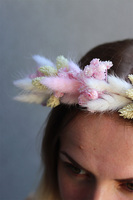 Pink Lady, wianek na głowę z suszonych roślin, rozmiar uniwersalny