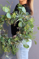 Eukalipto, zielony wianek na drzwi