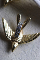 obrączki na serwetki, jaskółki, Lux Villa Gold Glamour