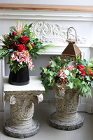 Angelo Garden Bordo 3, lampion nagrobny z kwiatami