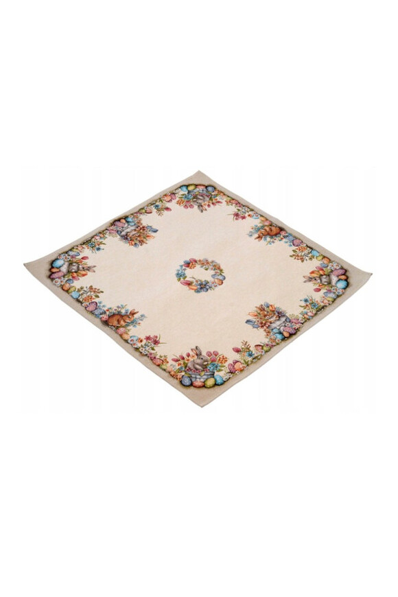 Zając w Kwiatach, wielkanocny obrus gobelinowy serweta