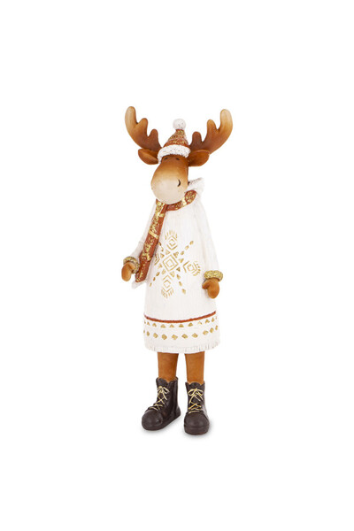 Scandi Blues, świąteczna figurka renifer