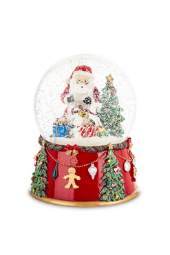 Mikołajki 2, świąteczna kula śnieżna pozytywka, wys.20.5cm