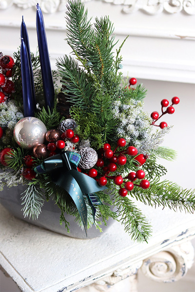 Nevilla, adwentowy stroik ze świecami LED