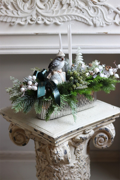 Srebrna Neria, adwentowy stroik na stół