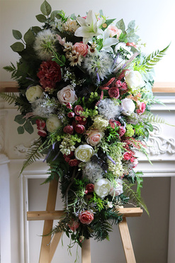 Dandelion Memory 2, bogata wiązanka nagrobna, dł.100cm