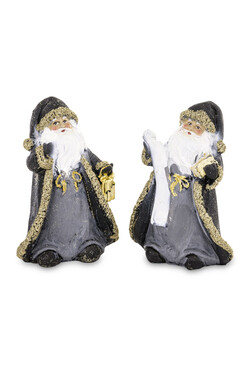 Christmas in Black, figurka Świętego Mikołaja, wys.14cm, kpl.2szt