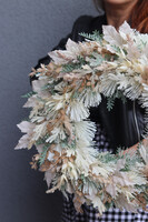 Jesienny Spacer, boho jesienny wianek z liśćmi