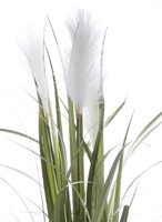 sztuczna trawa z białymi pióropuszami 80cm