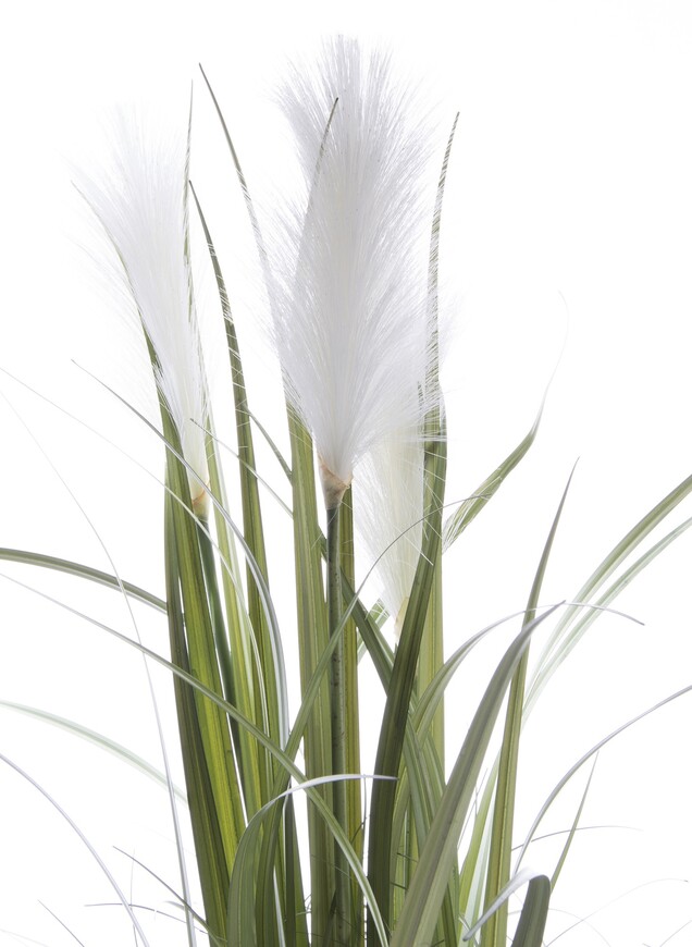 sztuczna trawa z białymi pióropuszami 80cm