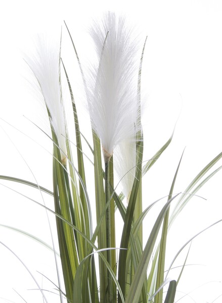sztuczna trawa z białymi pióropuszami 80cm
