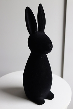 Bunny the Star New, figurka wielkanocna zajączek, czarny, wys.43cm