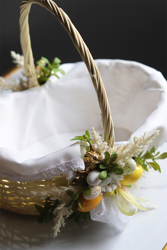 Tradycja Geldina, dwustronnie dekorowany koszyczek wielkanocny