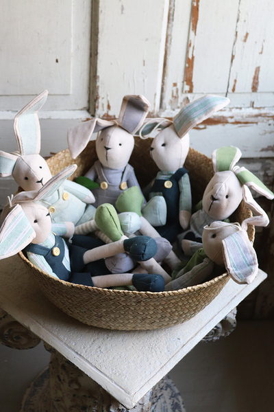 lalka / zawieszka, Zajączek Happy A(zielony), wys.45cm