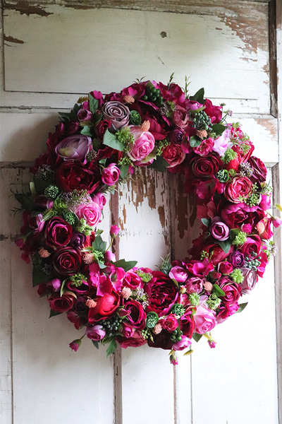 Gefra Fuksja, wianek dekoracyjny, śr.53cm 