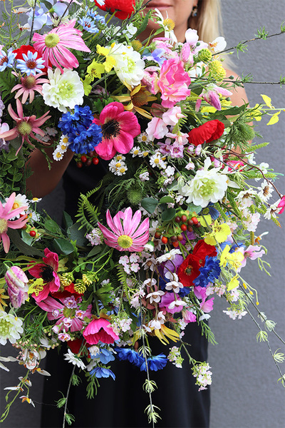 Łąka w Kwiatach, wianek dekoracyjny na drzwi