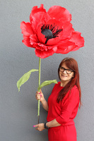 Mak Gigant, ręcznie robiony kwiat papierowy