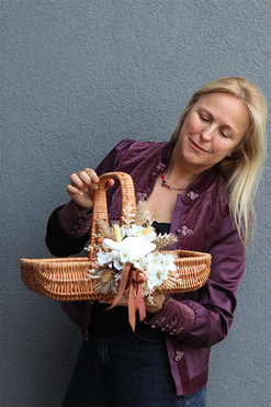 koszyczek wielkanocny Gąska, wys.28cm