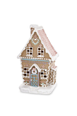 Gingerbread House S, świąteczny domek z piernika LED, wym.18x12x10.5cm