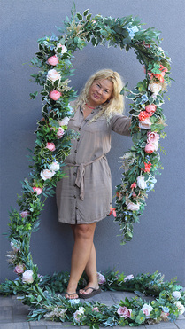 Eligia Deluna, girlanda z wysokiej jakości kwiatów, dł.600cm