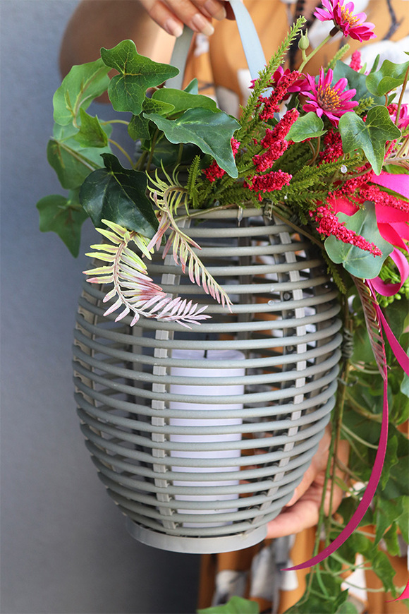 Angelo Garden Flowers, solarny lampion nagrobny z kwiatami