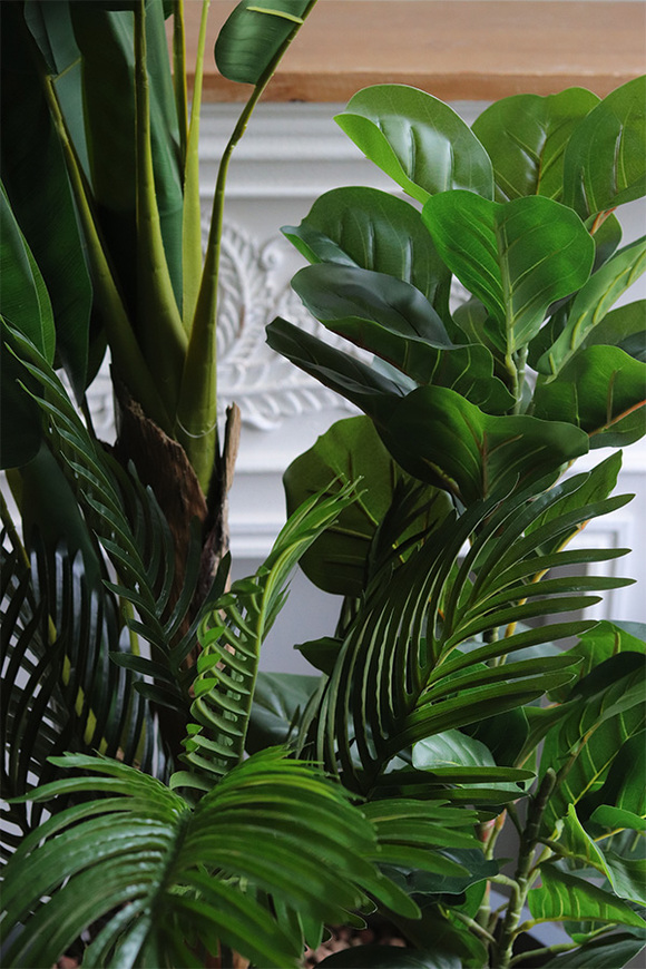 Jungle Concrete, sztuczne rośliny w betonowej donicy