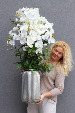 Hillton Silver Teruna, wysokiej jakości sztuczny storczyk, wys.115cm